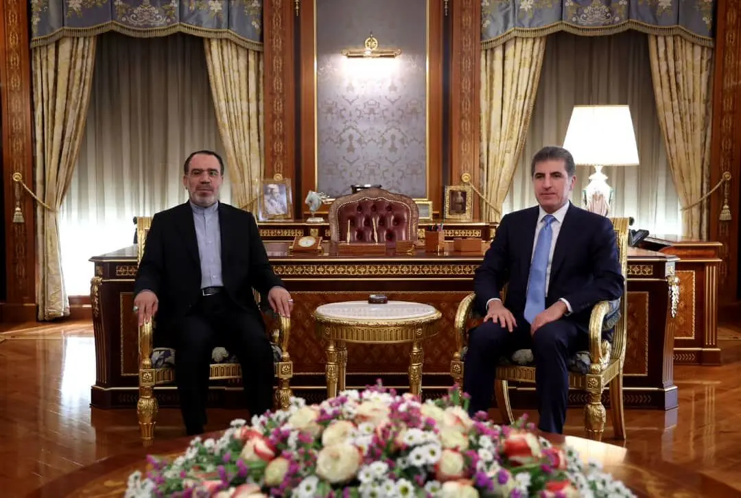 دیدار و استقبال نیچیروان بارزانی از سرکنسول جدید ایران در اربیل